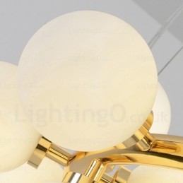 25 Lys nordisk pendel med glasskærm