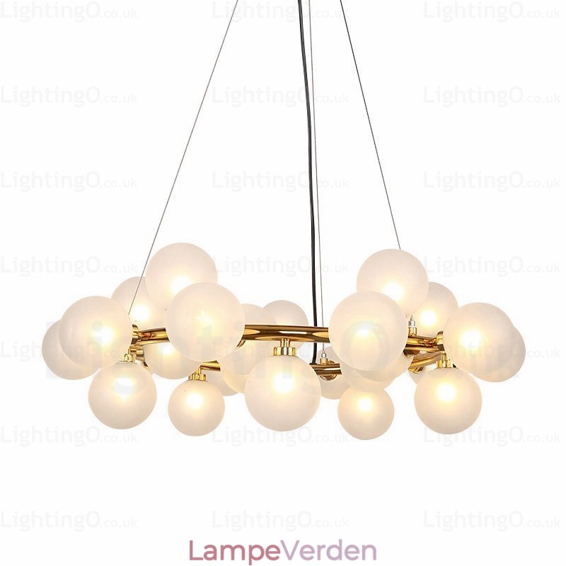 25 Lys nordisk pendel med glasskærm