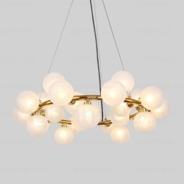 25 Lys nordisk pendel med glasskærm