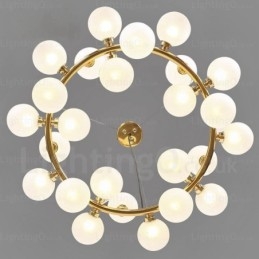 25 Lys nordisk pendel med glasskærm