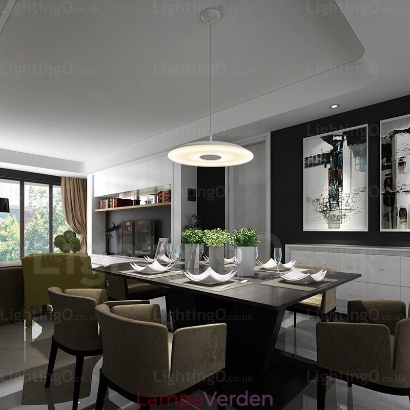 1 lys moderne moderne pendel med glasskærm