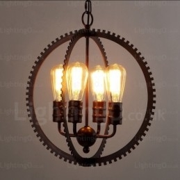 4 lys vintage retro pendel