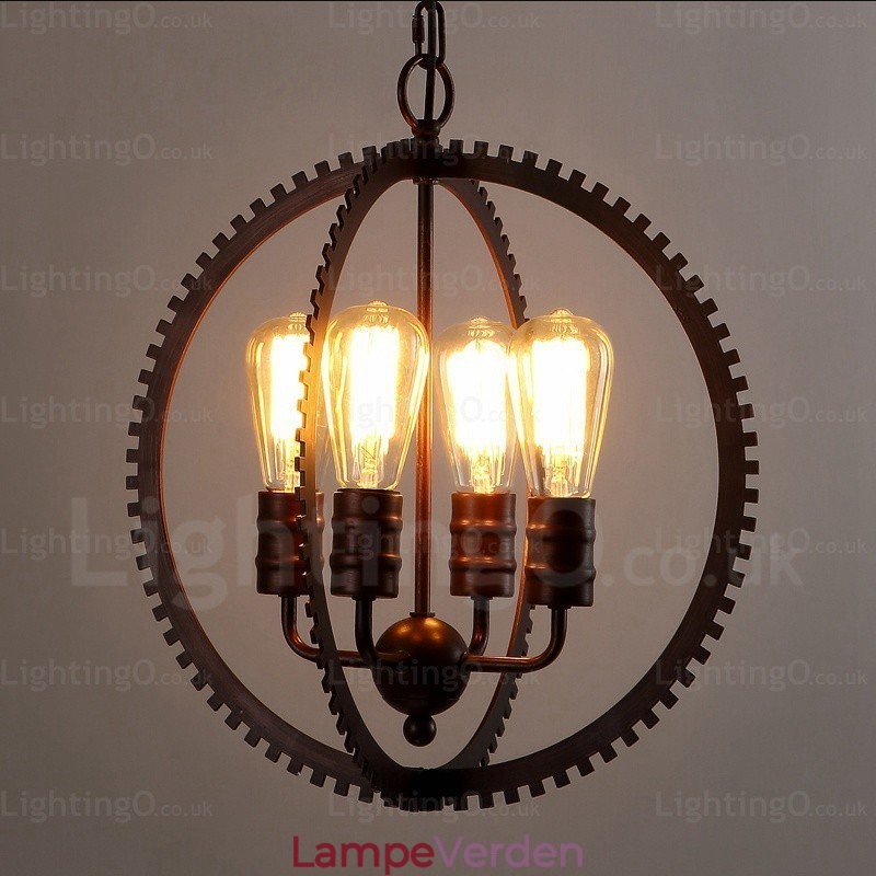 4 lys vintage retro pendel