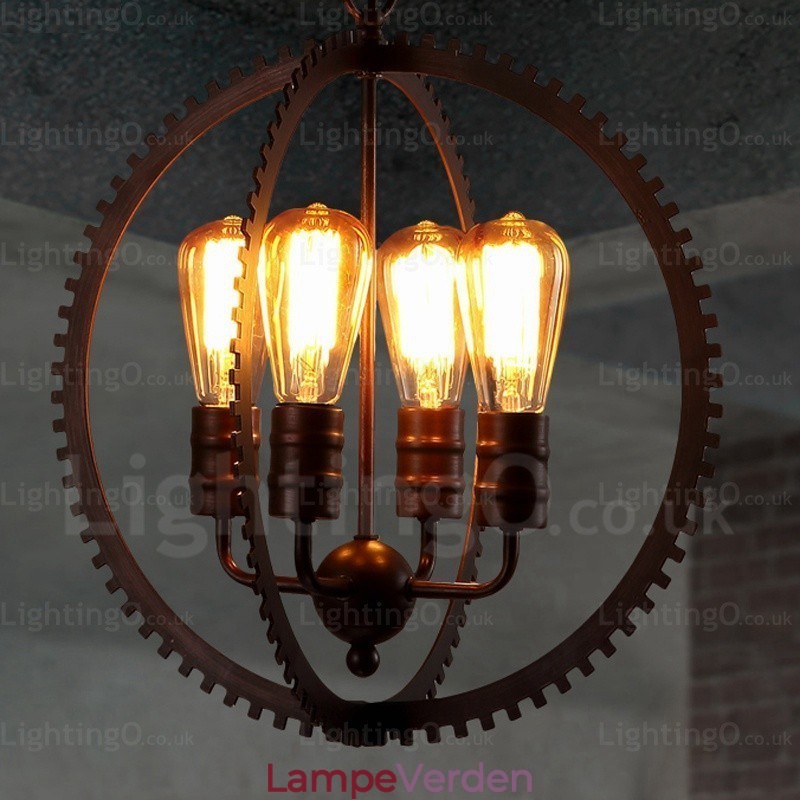 4 lys vintage retro pendel