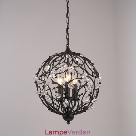 3 Light Vintage Retro Globe Crystal Pendel Light 3 Light Vintage Retro Globe Crystal Pendel Light