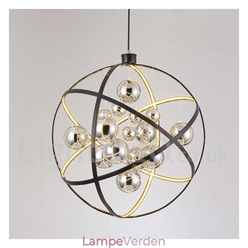 Diameter 50CM 80CM Vintage Globe Lysekrone Rusty Color Pendel Light