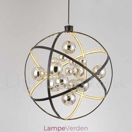 Diameter 50CM 80CM Vintage Globe Lysekrone Rusty Color Pendel Light Diameter 50CM 80CM Vintage Globe Lysekrone Rusty Color Pendel Light