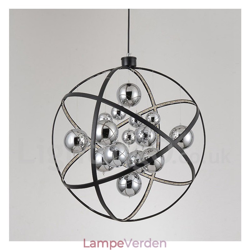 Diameter 50CM 80CM Vintage Globe Lysekrone Rusty Color Pendel Light