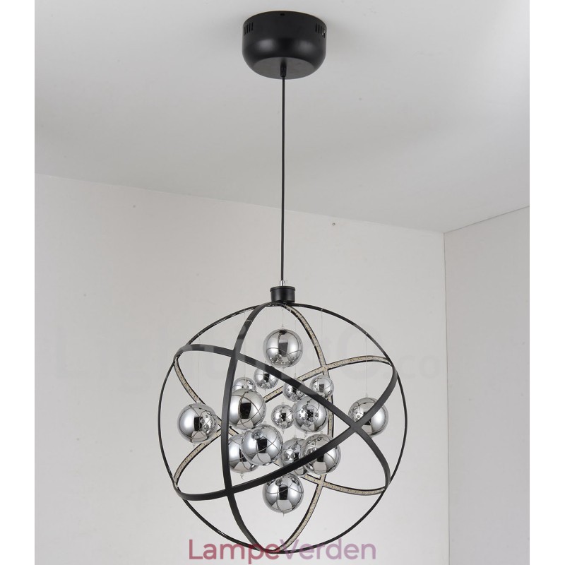 Diameter 50CM 80CM Vintage Globe Lysekrone Rusty Color Pendel Light