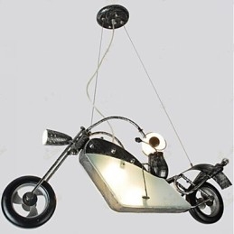 Nostalgiske børn dreng Motorcykel jern lysekrone belysning lamper