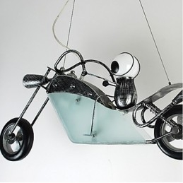 Nostalgiske børn dreng Motorcykel jern lysekrone belysning lamper