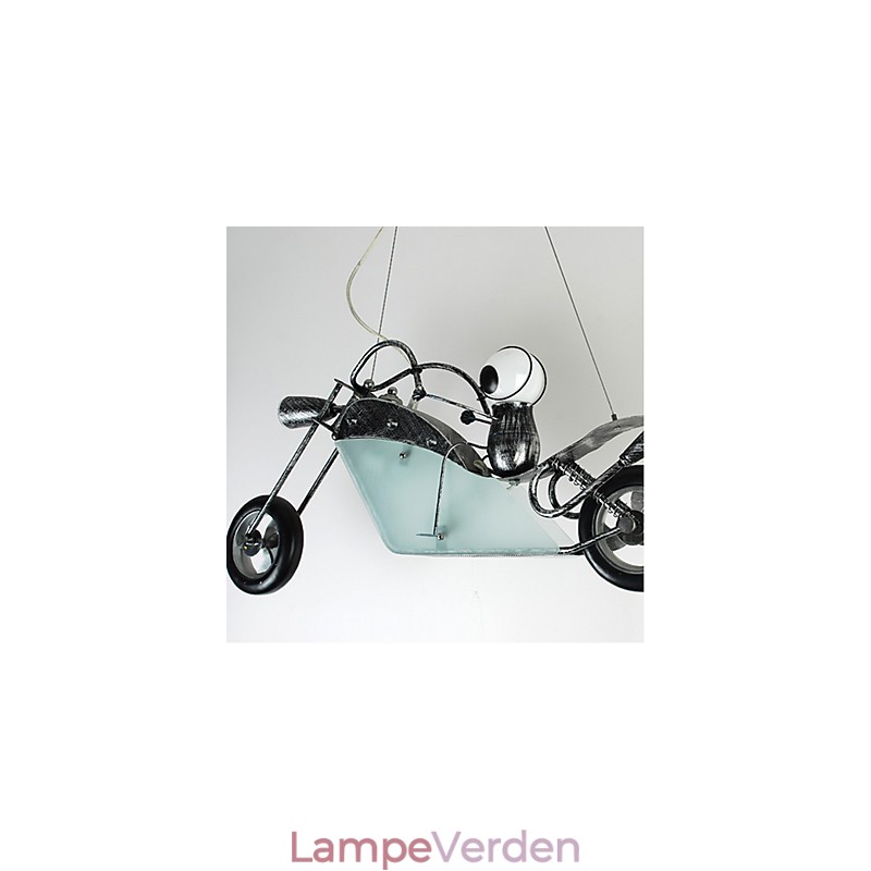 Nostalgiske børn dreng Motorcykel jern lysekrone belysning lamper