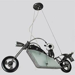 Nostalgiske børn dreng Motorcykel jern lysekrone belysning lamper