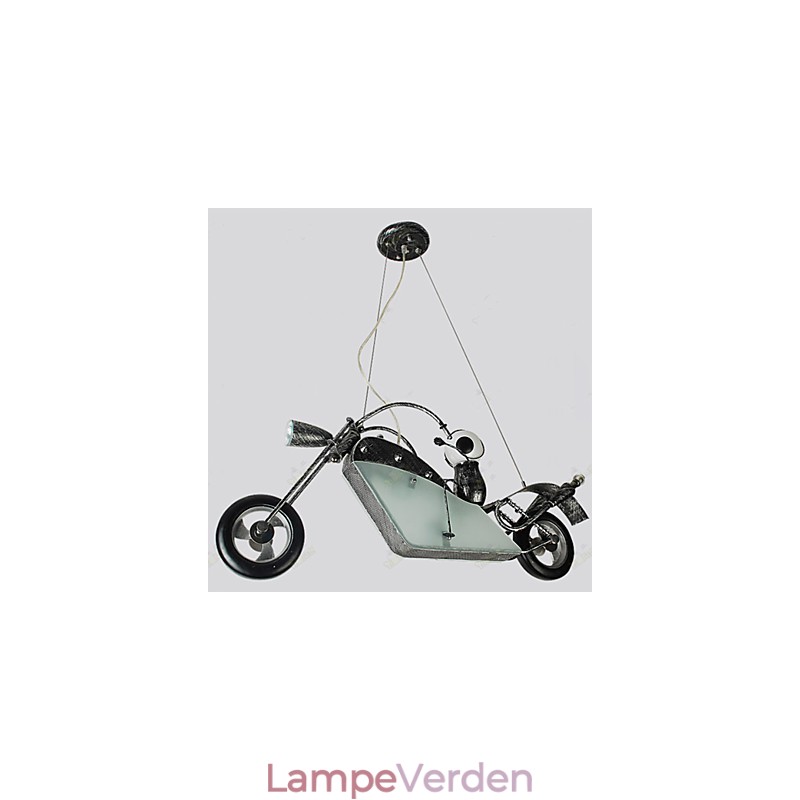 Nostalgiske børn dreng Motorcykel jern lysekrone belysning lamper