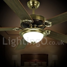 48" 52" Country Retro Rustic Lodge Vintage Loftsventilator