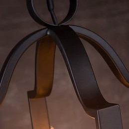 4 Light Vintage Minimalistisk Iron Painting Pendel Light