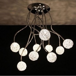 Simple Iron Ceiling Rund Iron Creative lampelampe Aluminium Wire lampe
