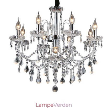 Elegant krystal lysekrone med 9 lys Elegant krystal lysekrone med 9 lys