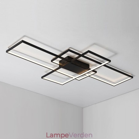 Moderne moderne aluminiumsmaleri Loftslampe Flush Mount Væglampe med Remote Dimmer til stuen Sengeværelse Kan også bruges som væglampe Moderne moderne aluminiumsmaleri Loftslampe Flush Mount Væglampe med Remote Dimmer til stuen Sengeværelse Kan også bruges som væglampe