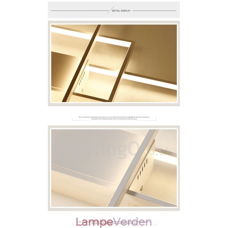 Moderne moderne aluminiumsmaleri Loftslampe Flush Mount Væglampe med Remote Dimmer til stuen Sengeværelse Kan også bruges som væglampe
