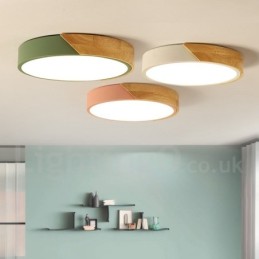 Moderne moderne stål træ belysning loftslampe