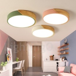 Moderne moderne stål træ belysning loftslampe