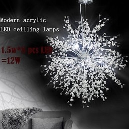 Lysekrone Pendel Light imiteret Crystal Globe