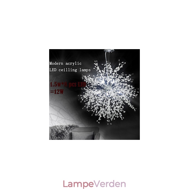 Lysekrone Pendel Light imiteret Crystal Globe