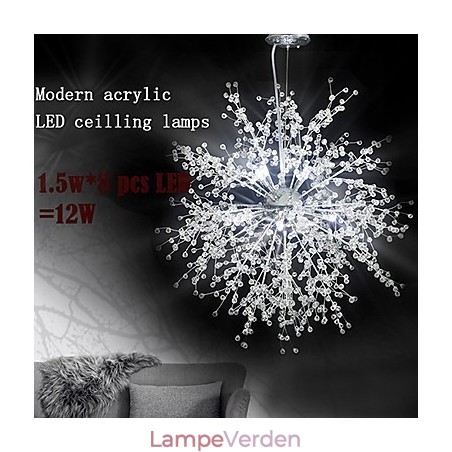 Lysekrone Pendel Light imiteret Crystal Globe Lysekrone Pendel Light imiteret Crystal Globe