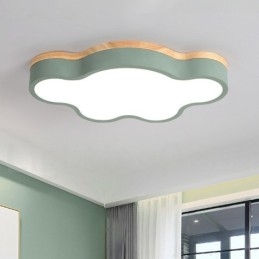 Macaron Multicolor Moderne Moderne Steel Flush Wood Light Loftslys