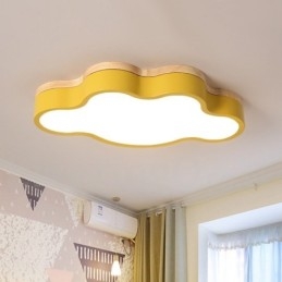 Macaron Multicolor Moderne Moderne Steel Flush Wood Light Loftslys