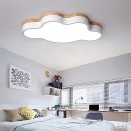 Macaron Multicolor Moderne Moderne Steel Flush Wood Light Loftslys