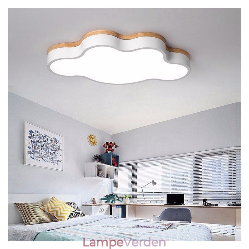 Macaron Multicolor Moderne Moderne Steel Flush Wood Light Loftslys
