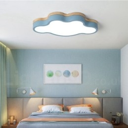 Macaron Multicolor Moderne Moderne Steel Flush Wood Light Loftslys