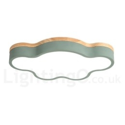 Macaron Multicolor Moderne Moderne Steel Flush Wood Light Loftslys