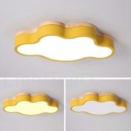 Macaron Multicolor Moderne Moderne Steel Flush Wood Light Loftslys