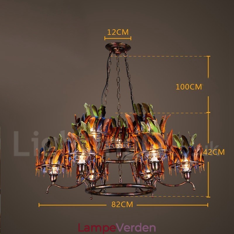 Retro Steel Lighting Store Pendel lysekrone Light