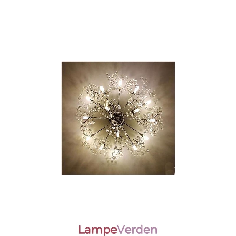 Rustfrit stål ætset løvfældende krystal loftslampe