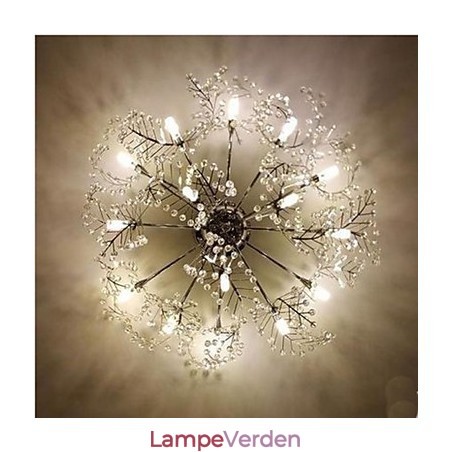Rustfrit stål ætset løvfældende krystal loftslampe Rustfrit stål ætset løvfældende krystal loftslampe
