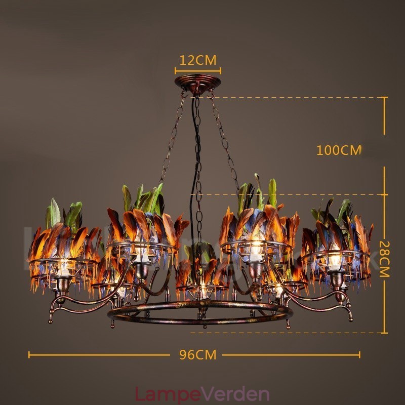 Retro Steel Lighting Store Pendel lysekrone Light