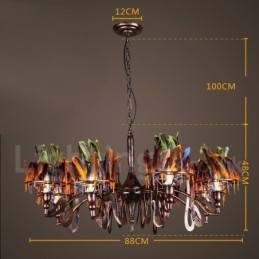 Retro Steel Lighting Store Pendel lysekrone Light