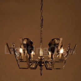 Industriel stil stål belysning butik pendel lysekrone lys