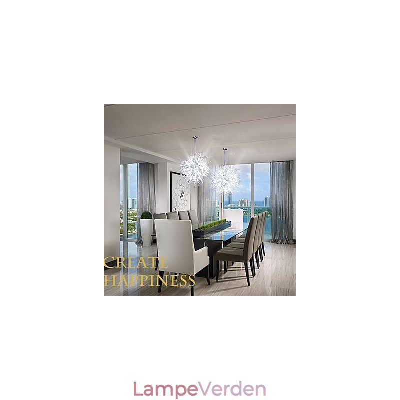 Lysekrone Pendel Light imiteret Crystal Globe