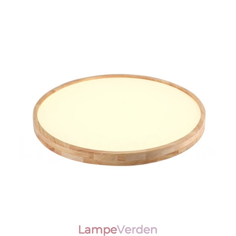 Ultra tynd Rund Træ Loftslampe Massiv Træ Akryl Loftslampe Nordic Lights