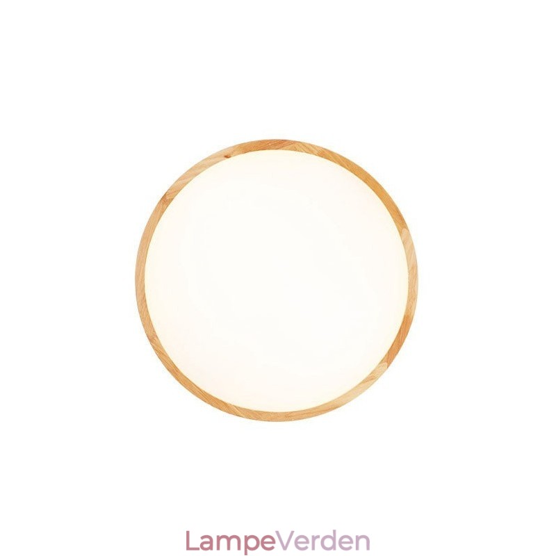 Ultra tynd Rund Træ Loftslampe Massiv Træ Akryl Loftslampe Nordic Lights