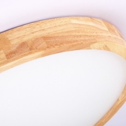 Ultra tynd Rund Træ Loftslampe Massiv Træ Akryl Loftslampe Nordic Lights