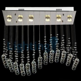 Moderne moderne lysekrone Flush-mount pendel armatur Krystal regndråbelys