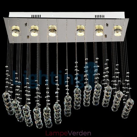 Moderne moderne lysekrone Flush-mount pendel armatur Krystal regndråbelys Moderne moderne lysekrone Flush-mount pendel armatur Krystal regndråbelys