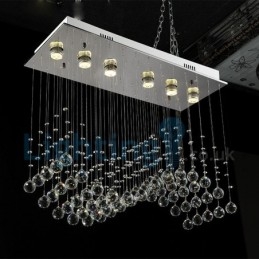 Moderne moderne lysekrone Flush-mount pendel armatur Krystal regndråbelys