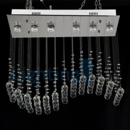 Moderne moderne lysekrone Flush-mount pendel armatur Krystal regndråbelys